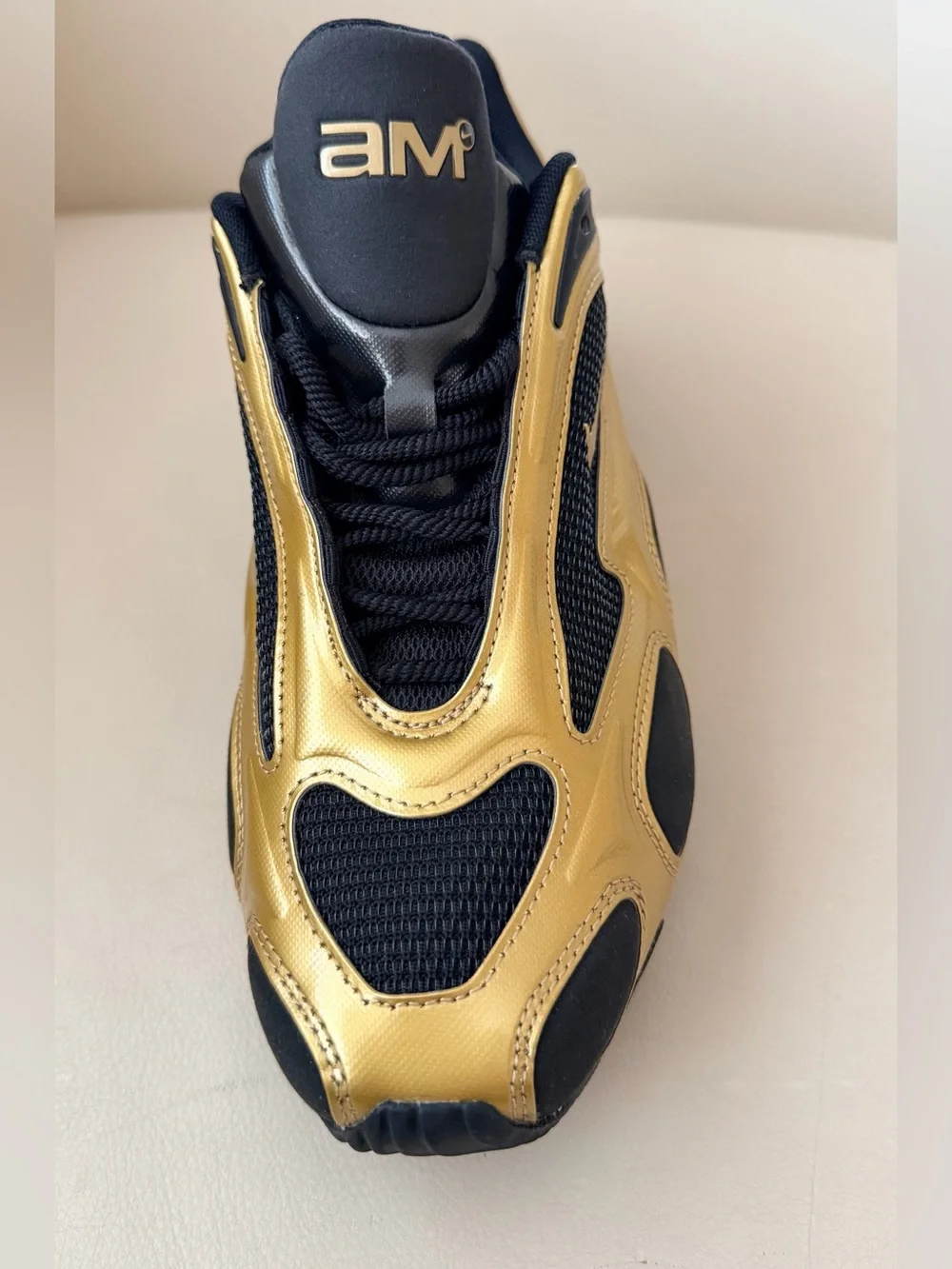 Nike Air Max Muse Metallic Gold Black Mesh Women's Sneakers Sz 9 FV1920-701